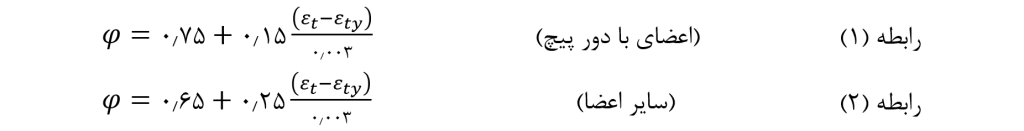 ضریب کاهش مقاومت φ