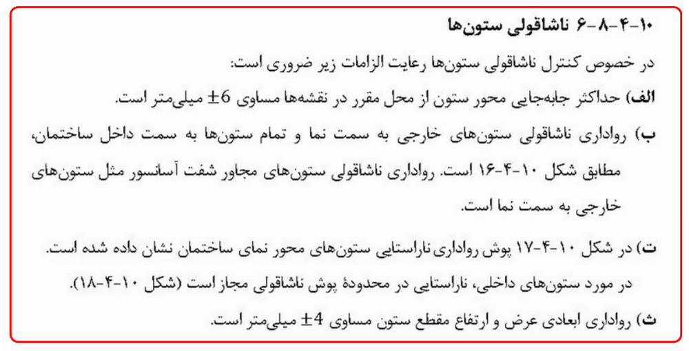 حدود مجاز ناشاغولی در سازه¬های فولادی