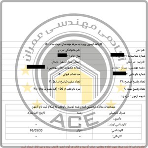کارنامه قبولین آزمون نظارت عمران - مرداد 1400 — تصویر 20